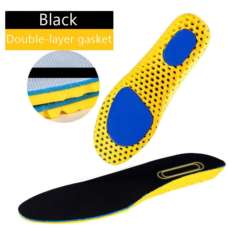 Orthopedic Memory Foam Insole Mesh Breathable Deodorant Shoe Sole Sport Running Insert for Feet Man Woman Sneaker Shoe Pad Black