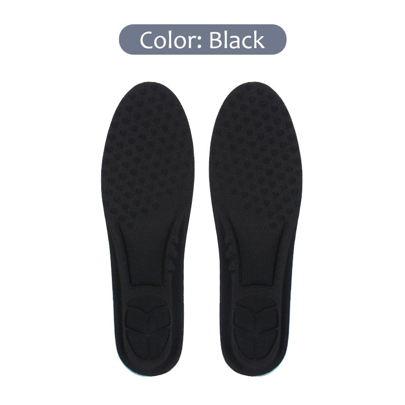 Orthopedic Memory Foam Insole Mesh Breathable Deodorant Shoe Sole Sport Running Insert for Feet Man Woman Sneaker Shoe Pad B-black