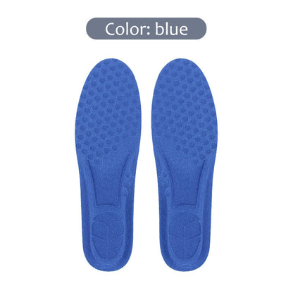 Orthopedic Memory Foam Insole Mesh Breathable Deodorant Shoe Sole Sport Running Insert for Feet Man Woman Sneaker Shoe Pad B- blue