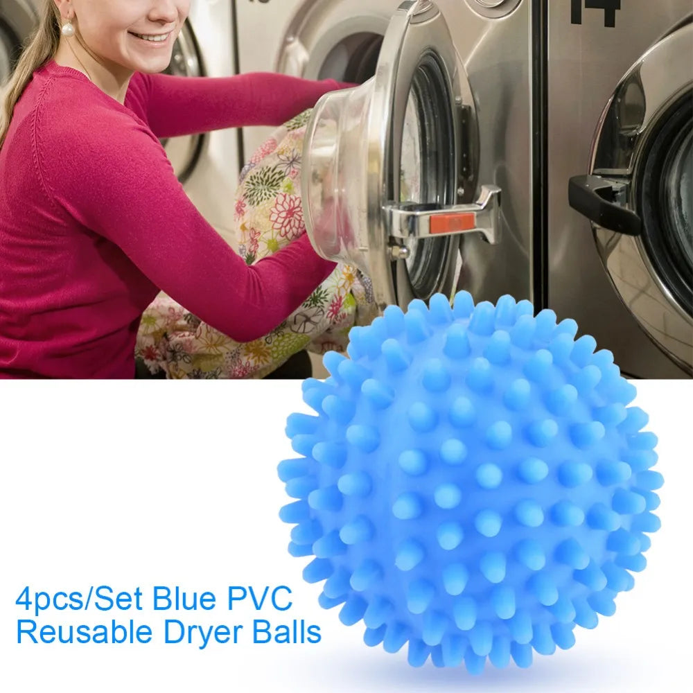 PVC Dryer Ball Reusable Laundry Balls Washing Machine Drying Fabric Softener Ball Hair Remover Clothes Cleaning Laundry Accessry