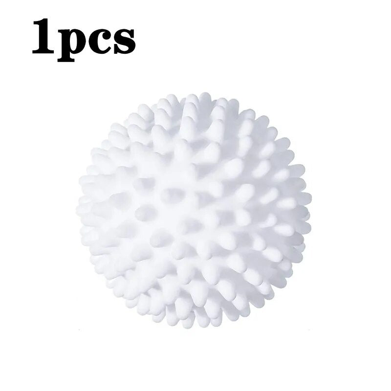 PVC Dryer Ball Reusable Laundry Balls Washing Machine Drying Fabric Softener Ball Hair Remover Clothes Cleaning Laundry Accessry 1pcs