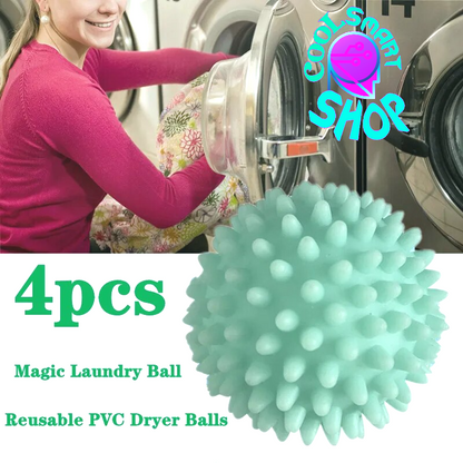 PVC Dryer Ball Reusable Laundry Balls Washing Machine Drying Fabric Softener Ball Hair Remover Clothes Cleaning Laundry Accessry