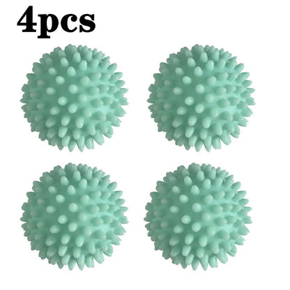 PVC Dryer Ball Reusable Laundry Balls Washing Machine Drying Fabric Softener Ball Hair Remover Clothes Cleaning Laundry Accessry 4pcs 3