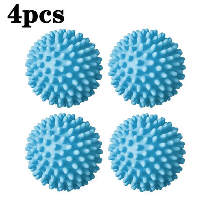 PVC Dryer Ball Reusable Laundry Balls Washing Machine Drying Fabric Softener Ball Hair Remover Clothes Cleaning Laundry Accessry 4pcs 1