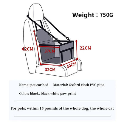 Pet Car Carrier Seat Bag Waterproof Basket Folding Hammock High quality Carriers Bag For Cat Dogs Safety Travelling Mesh Bags