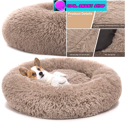 Pet Dog Bed Comfortable Donut Cuddler Round Dog Kennel Ultra Soft Washable Dog and Cat Cushion Bed Winter Warm Sofa hot sell