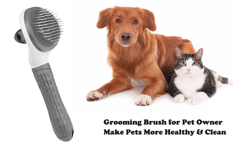 Pet Dog Cat Hair Brush Dog Comb Grooming And Care Cat Brush Stainless Steel Comb For Long Hair Dogs Cleaning Pets Dogs Supplies