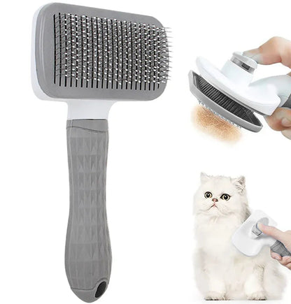 Pet Dog Cat Hair Brush Dog Comb Grooming And Care Cat Brush Stainless Steel Comb For Long Hair Dogs Cleaning Pets Dogs Supplies Gray Square China
