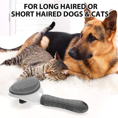 Pet Dog Cat Hair Brush Dog Comb Grooming And Care Cat Brush Stainless Steel Comb For Long Hair Dogs Cleaning Pets Dogs Supplies