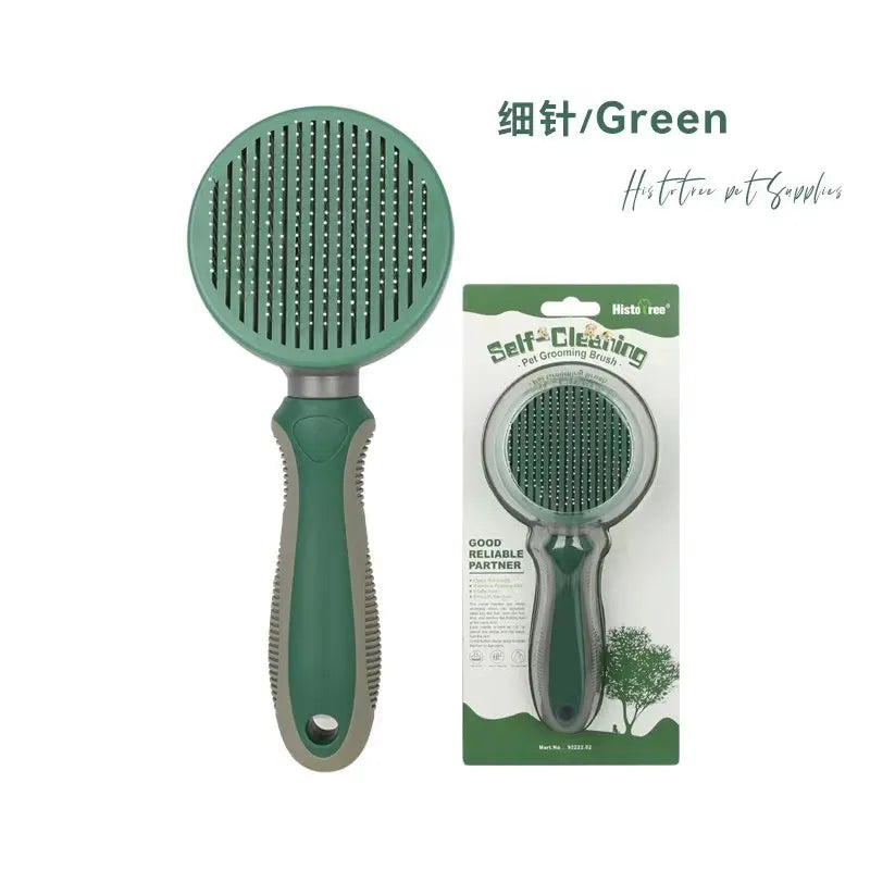 Pet Dog Cat Hair Brush Dog Comb Grooming And Care Cat Brush Stainless Steel Comb For Long Hair Dogs Cleaning Pets Dogs Supplies Green China