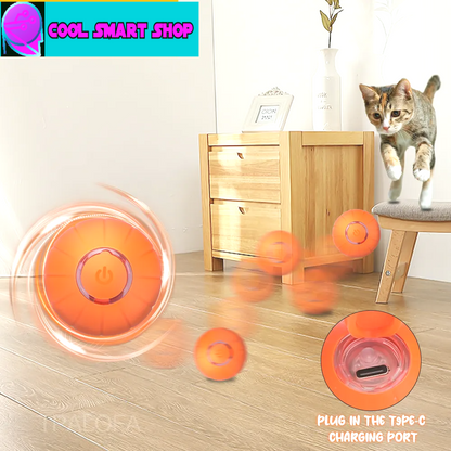 Pet Smart Cat Toy Electric Automatic Bounce Cat Ball Silicone Cat Interactive Toys Self-moving Kitten Toys for Indoor Playing