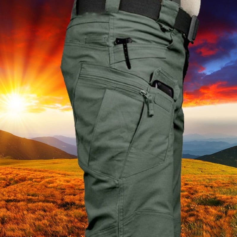 Plus Size 6XL Cargo Pants Men Multi Pocket Outdoor Tactical Sweatpants Military Army Waterproof Quick Dry Elastic Hiking Trouser Armygreen