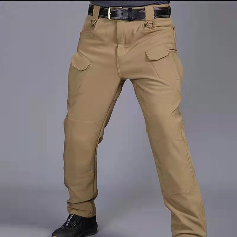 Plus Size 6XL Cargo Pants Men Multi Pocket Outdoor Tactical Sweatpants Military Army Waterproof Quick Dry Elastic Hiking Trouser Brown