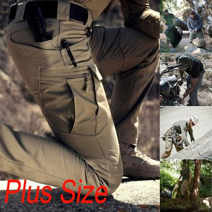 Plus Size 6XL Cargo Pants Men Multi Pocket Outdoor Tactical Sweatpants Military Army Waterproof Quick Dry Elastic Hiking Trouser