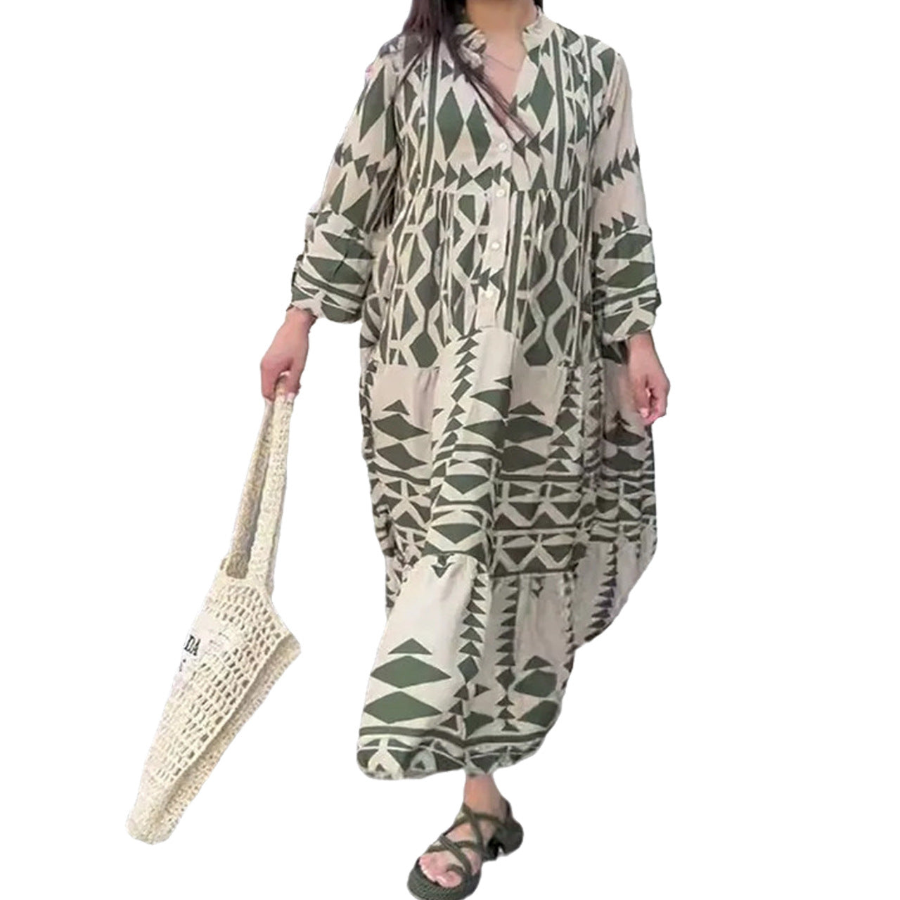 Plus Size Women's Clothing New Print Dress