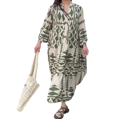 Plus Size Women's Clothing New Print Dress