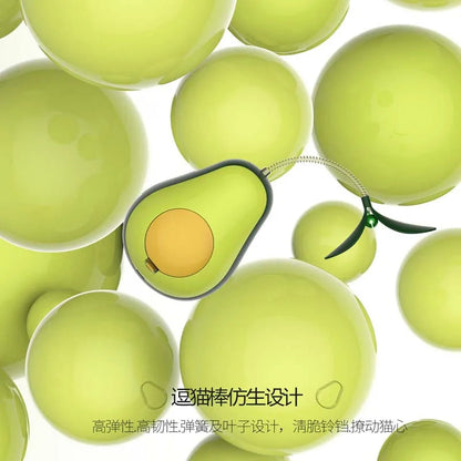 Popular new cat toy avocado shaped multifunctional mint ball leaked Roly-poly toy cat toy