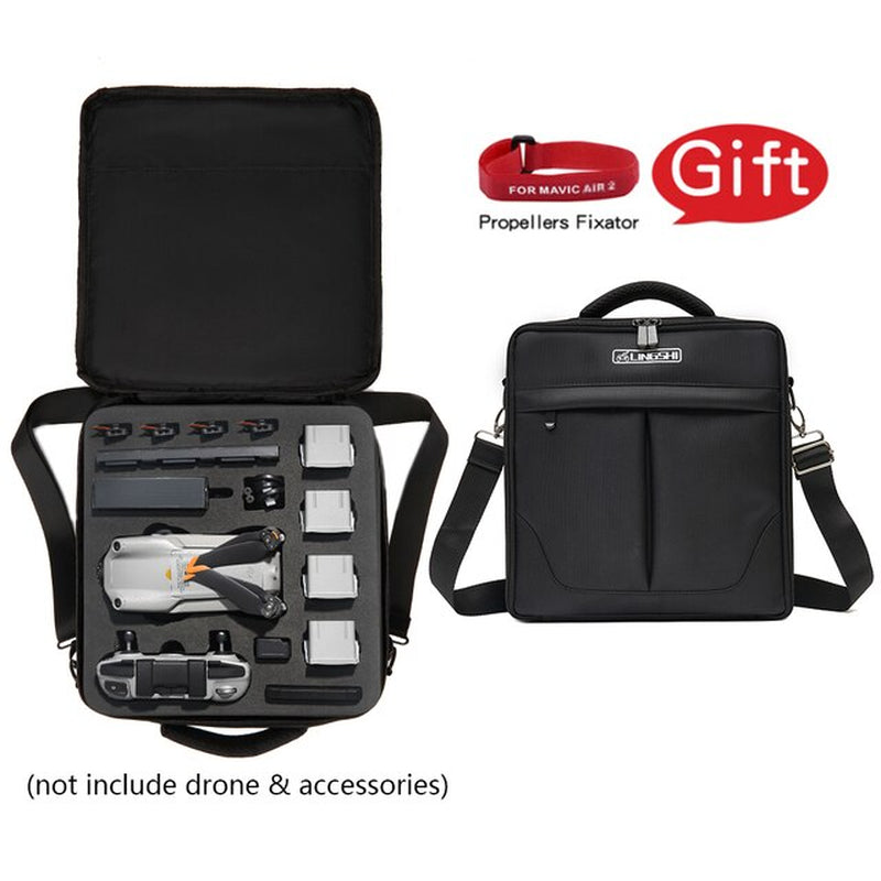 Portable Shoulder Bag for DJI Air 2S Single Carrying Case Waterproof Handbag Scratch Proof Box for Mavic Air 2/Air 2S Accessory Black Black Liner