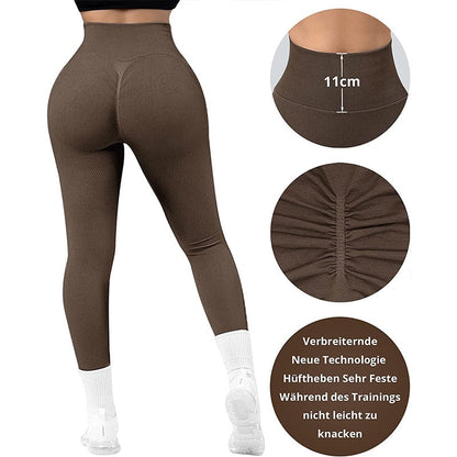 Push Up Leggings Women's Yoga Pants Ribbed Seamless Leggings GYM High Waist Pants Hip Lift Tights Sports Leggings For Women