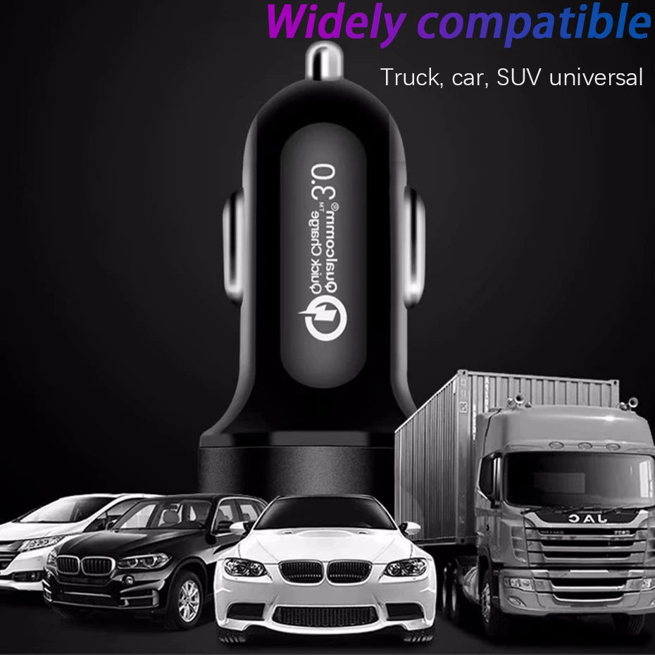 High Quality 3.1A Dual USB Car Charger 2 Port LCD Display Voltmeter 12-24V Cigarette Lighter Socket Car Charger Adapter