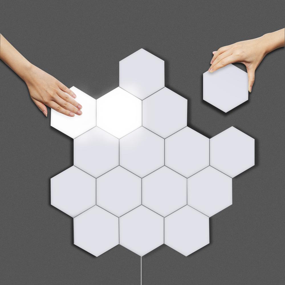 Quantum lamp LED Panel Light Magnetic Hexagons Modular Touch Sensitive sensor Lights DIY Wall Creative Decoration painel led