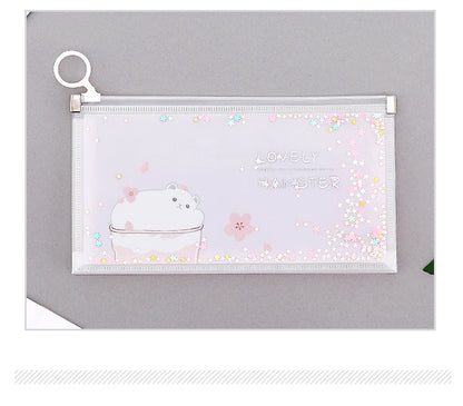 Quicksand Pencil Bags Storage Bag Cartoon Kawaii Pencil Case School Supplies Stationery