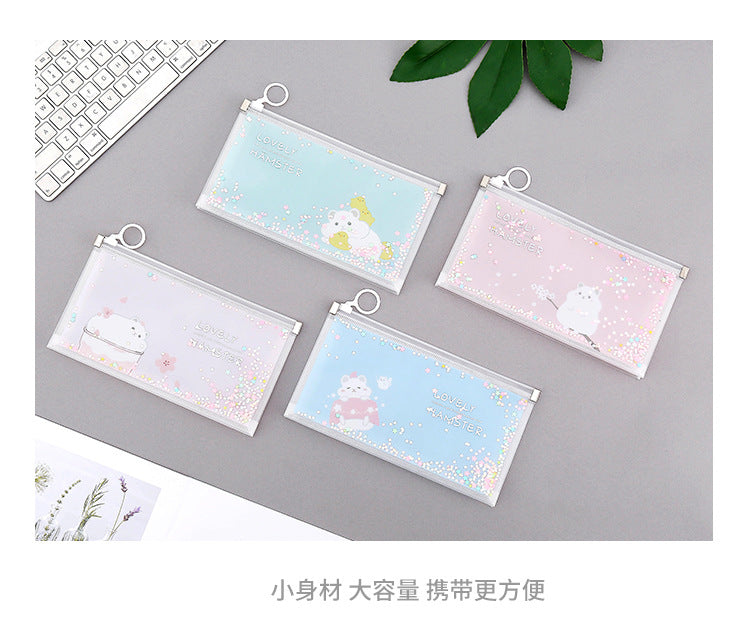 Quicksand Pencil Bags Storage Bag Cartoon Kawaii Pencil Case School Supplies Stationery