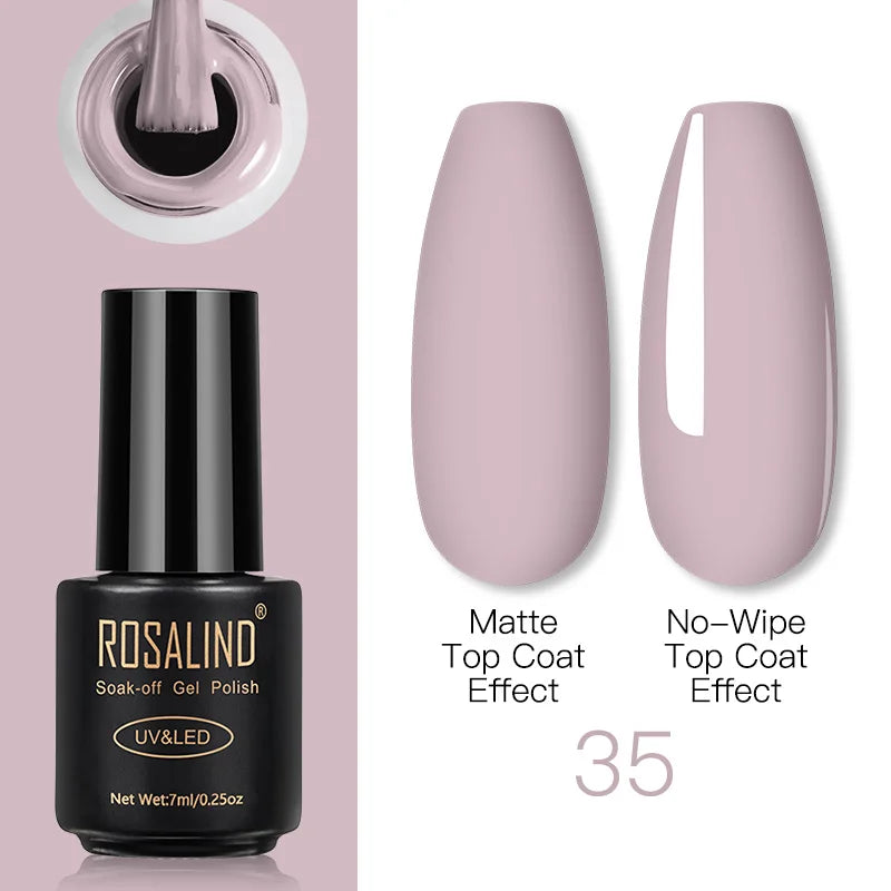 ROSALIND Gel Nail Polish Lamp All For Nails Art Manicure With Matt Base Top Coat Semi Permanant Gellak Nail Gel Polish Varnishes 35