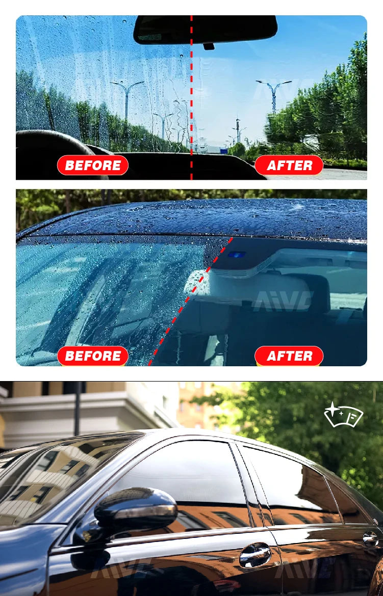 Car Glass Oil Film Cleaner Remover AIVC Shiny Car Stuff Windshield Coating Agent Glass Polishing Water Stain Removal Anti-rain