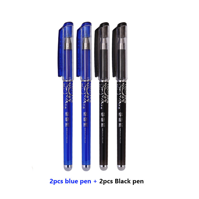 0.5mm Erasable Gel Pen Set Black Blue Red Ink Refill Rod Kawaii Pens Washable Handle School Office Supplies Writing Stationery