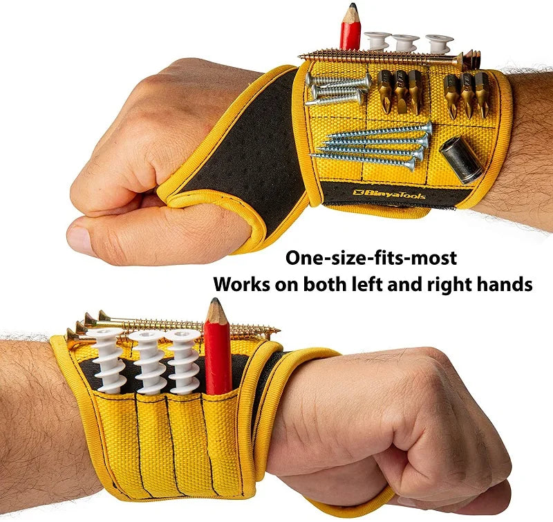 Adjustable Strong Magnetic Wristband Wrist Portable Tool Bag For Screws Nails Nuts Bolts Drill Bit Repair Kit Organizer Storage