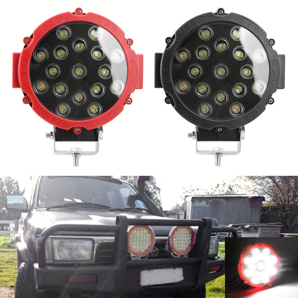 12V 51W Bright LED Light Off Road 4x4 Spotlight car Headlight Work Spot Lamp Automotive Car Accessories For Truck JEEP Hummer