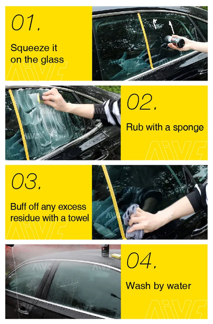 Car Glass Oil Film Cleaner Remover AIVC Shiny Car Stuff Windshield Coating Agent Glass Polishing Water Stain Removal Anti-rain