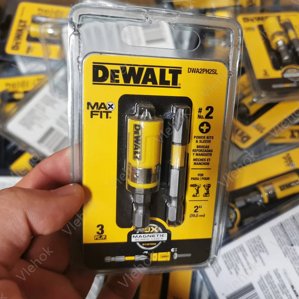 DEWALT DWA2PH2SL MAXFIT Screwdriver Bits 2'' PH2 Impact Driver Phillips Bit Set Pivoting Magnetic Sucker Dewalt Tool Accessories