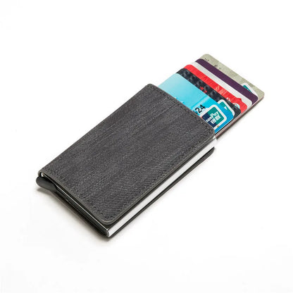 Credit Card Holder Men Wallet RFID Blocking Protected Aluminium Box PU leather Wallets with Money Clip Designer pasjeshouder