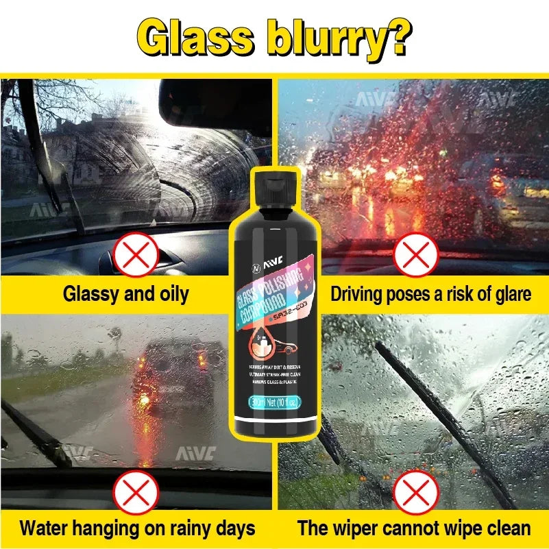 Car Glass Oil Film Cleaner Remover AIVC Shiny Car Stuff Windshield Coating Agent Glass Polishing Water Stain Removal Anti-rain