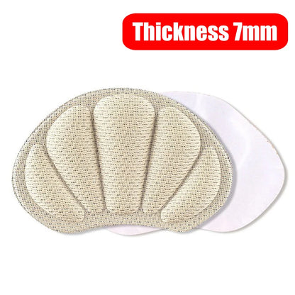 Insoles Patch Heel Pads for Sport Shoes Adjustable Size Antiwear Feet Pad Cushion Insert Insole Heel Protector Back Sticker E - Beige (7mm)