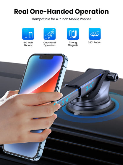 TOPK Car Phone Holder Magnetic Phone Car Mount for Car Air Vent Windshield and Dashboard with Strongest Magnet for Cellphones