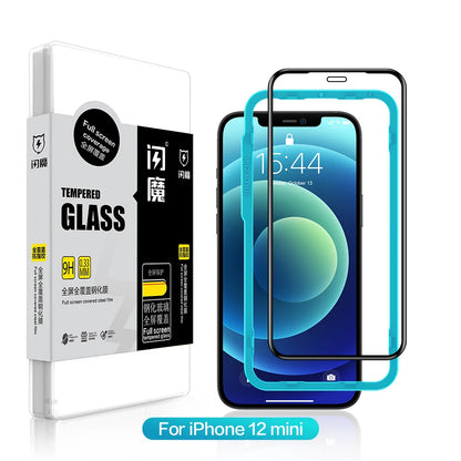 Screen Protector For iPhone 11 13 Pro Max 9H Tempered Glass Film for 12/12 mini/12 Pro Max XR Xs Max Clear Full Cover For iPhone 12 mini