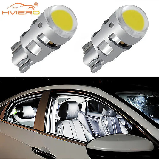 2Pcs T10 COB Led DC 12V Signal Lamp Car Bulb W5W 194 168 Reading Interior Lamps Clearance Backup Reverse Fog Lights ultra bright