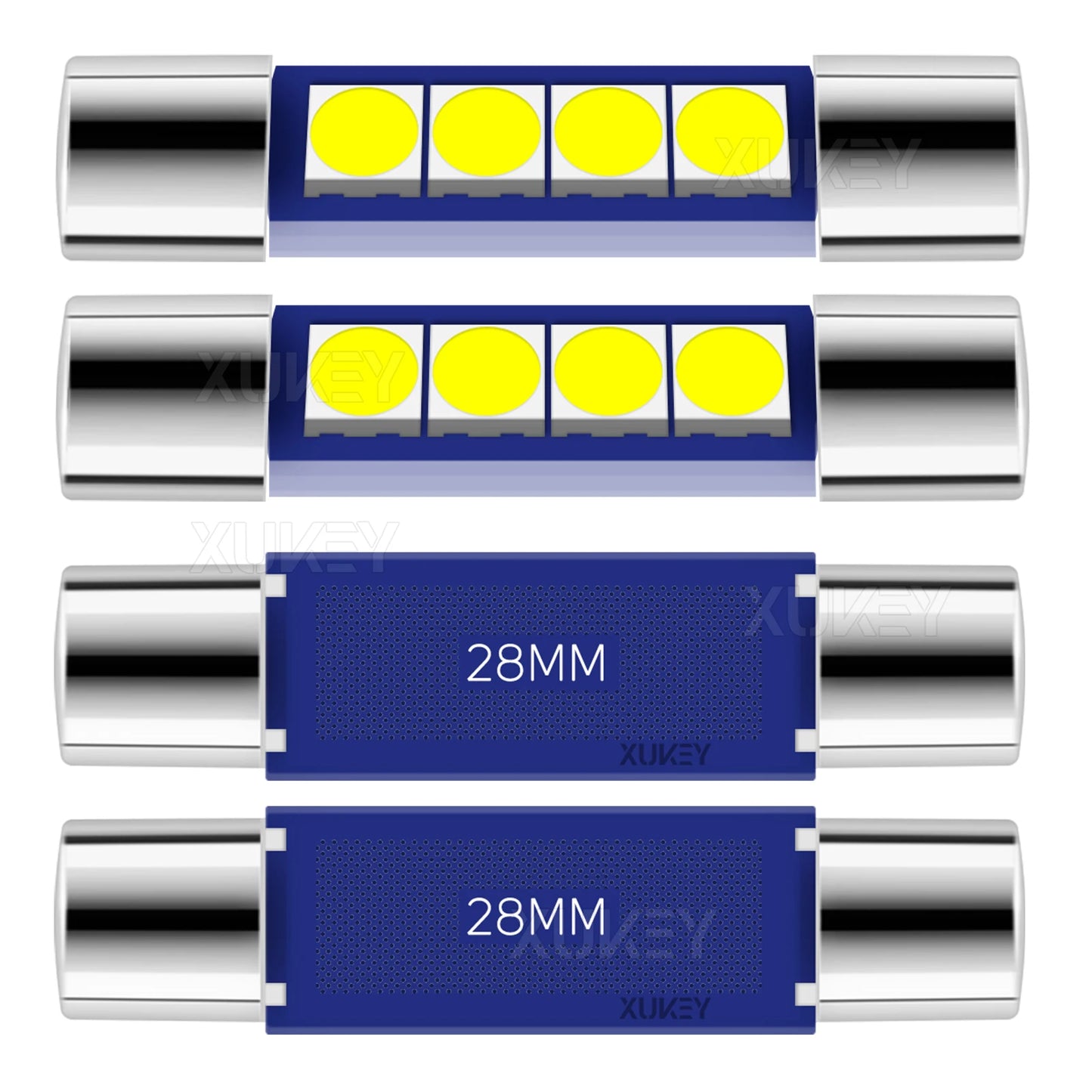 4 Pack 29 28mm LED Fuse 6614F 6612F TS-14V1CP LED Festoon Bulbs Car Interior Sun Visor Light Vanity Mirror Dome Lamp Replacement