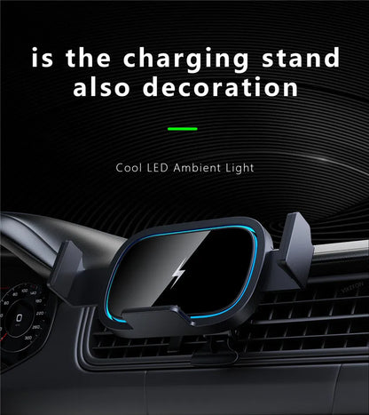 Car Wireless Charger Phone Holder Mount For Samsung Galaxy Z Fold 4 3 2 iPhone Xiaomi Fold Screen 15W Fast Car Charging Station