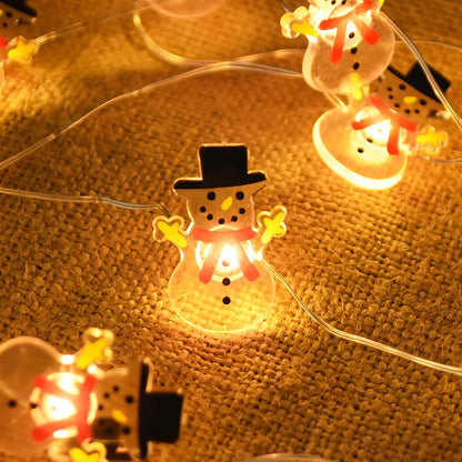 2M Snowman Santa Claus Snowflake LED String Light Garland Xmas Tree Christmas Decoration For Home Navidad Natal New Year Gift