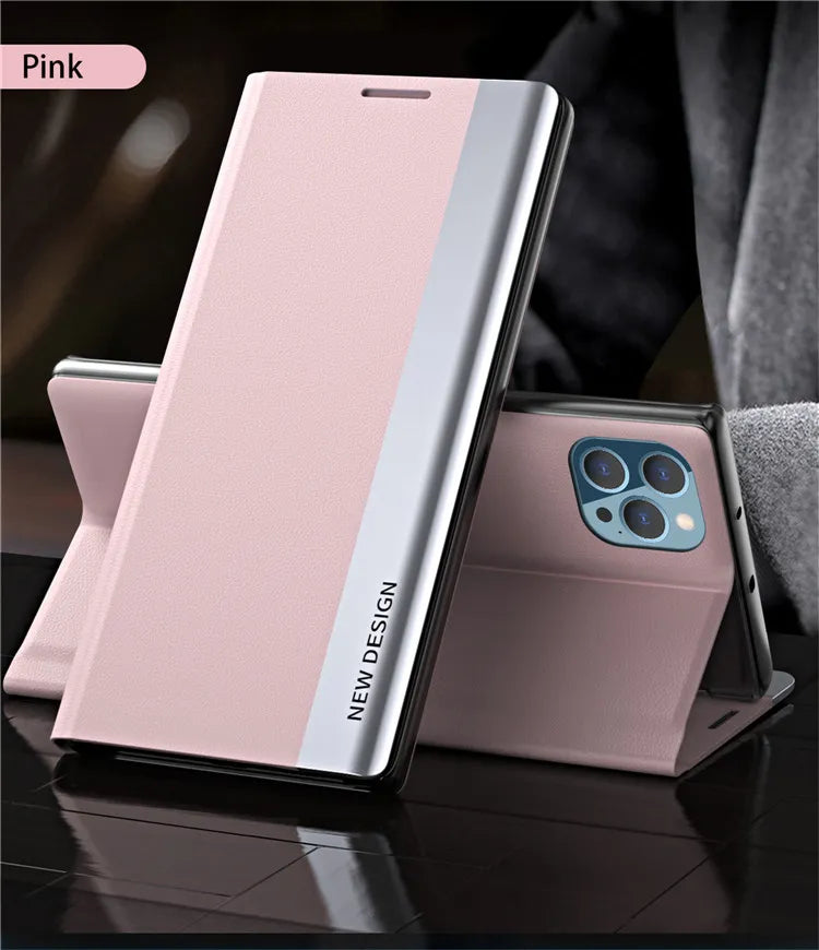 Flip Leather Case For Xiaomi 11T 11Pro Redmi Note 12 5G 11 4G 10S 9S 8T Pro Max 10 POCO X5 Luxury Stand Book Cover Phone Coque Pink