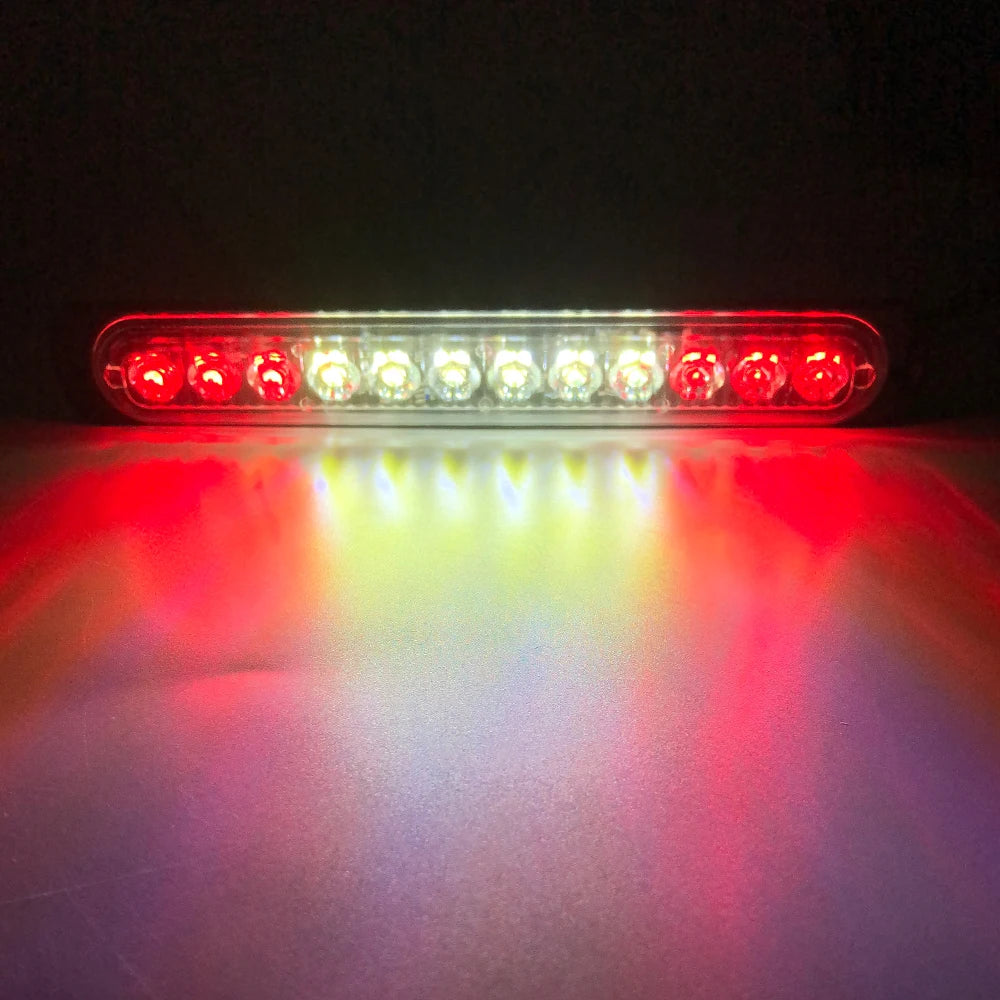 12 LED Strobe Warning Light White Red Blue Led Side light Tail Lamp 18 Flashing Modes for Car Truck Light Police Lights 12V 24V red white CHINA 1 piece