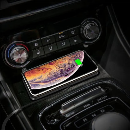Car Wireless Charger Silicone Non Slip Pad for iPhone 15 14 13 12 Samsung 15W Car Wireless Phone Chargers Fast Charging Station