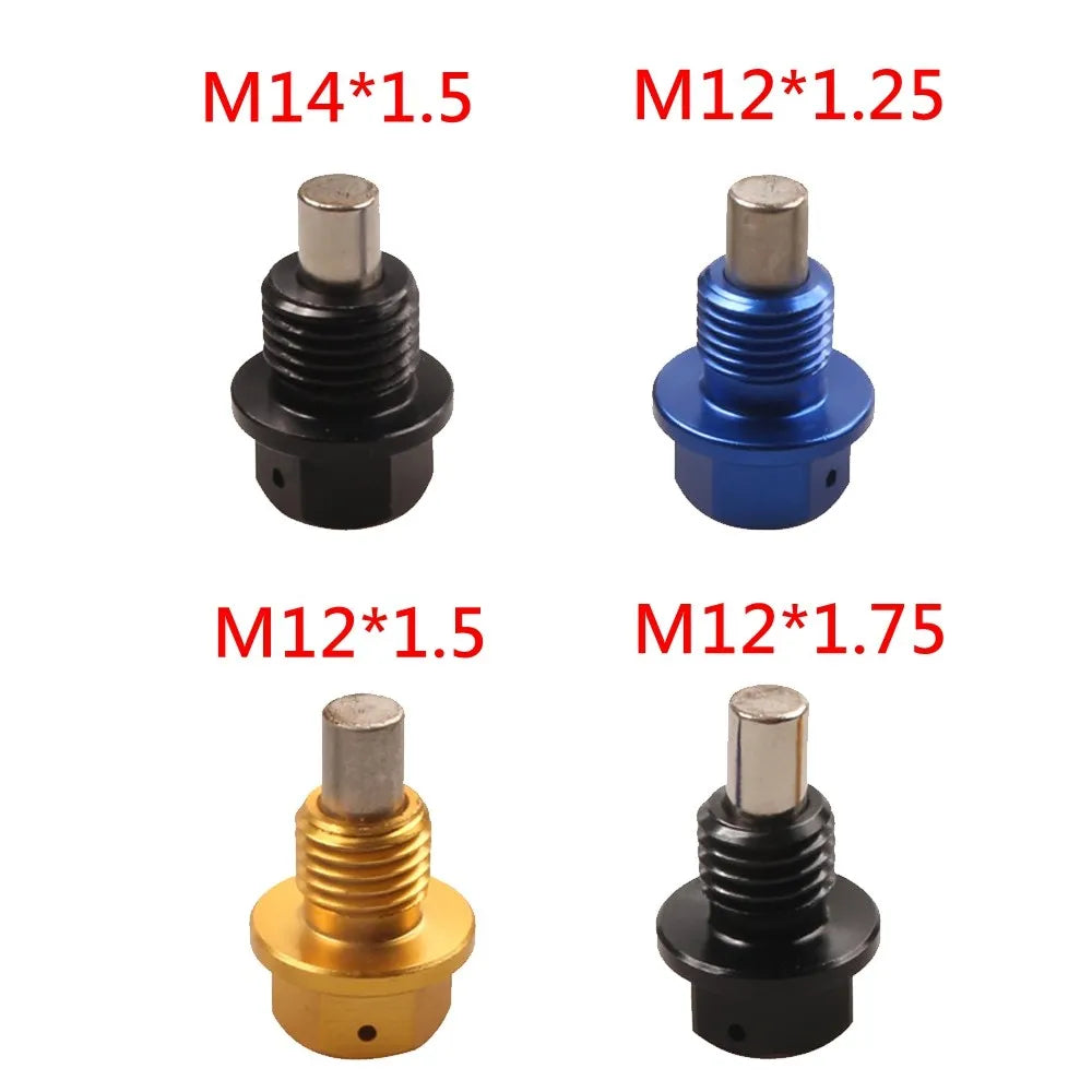 M12x1.5 M12x1.25 M14x1.5 M24x1.5 Magnetic Oil Drain Plug Oil Drain Sump Nut Aluminum Gearbox Oil Drain Bolt Car Accessories