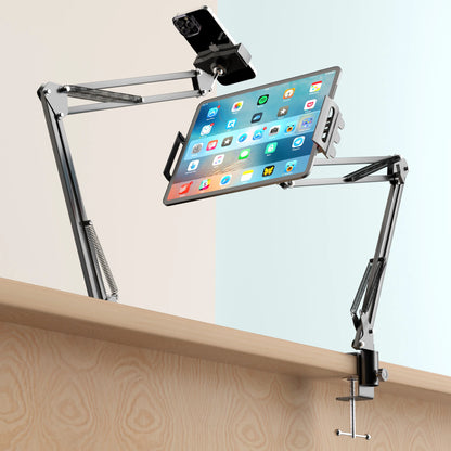 360° Cell Phone Stand Tablet Clamps Rotating Holder Lazy Bracket For Desk Height Adjustable Broadcast Kitchen Bedroom