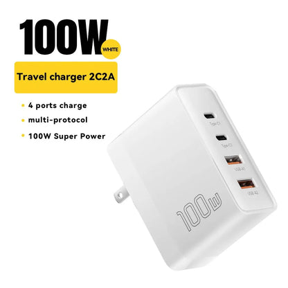 Essager 100W GaN USB Type C Caricabatterie PD QC Quick Charge 4.0 3.0 Type C Ricarica Rapida Per iPhone 14 13 12 Xiaomi Macbook US White