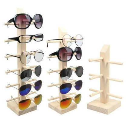 Multi Layers Wood Sunglass Display Rack Shelf Eyeglasses Show Stand Jewelry Holder for Multi Pairs Glasses Showcase WF